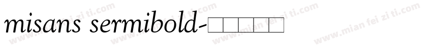misans sermibold字体转换